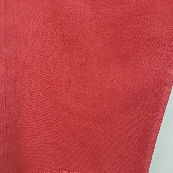 Pilcro Letterpress Script Red Raw Hem Crop Jeans - Picture 3 of 8
